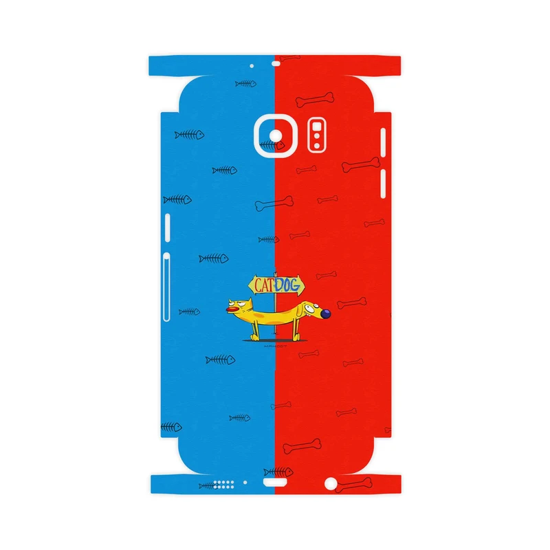 برچسب پوششی ماهوت مدل CatDog-FullSkin مناسب برای گوشی موبایل سامسونگ Galaxy S6 Edge