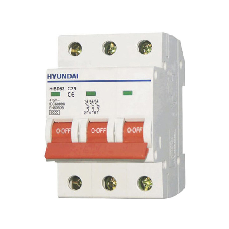 فیوز مینیاتوری سه فاز 25 آمپر هیوندای مدل C25