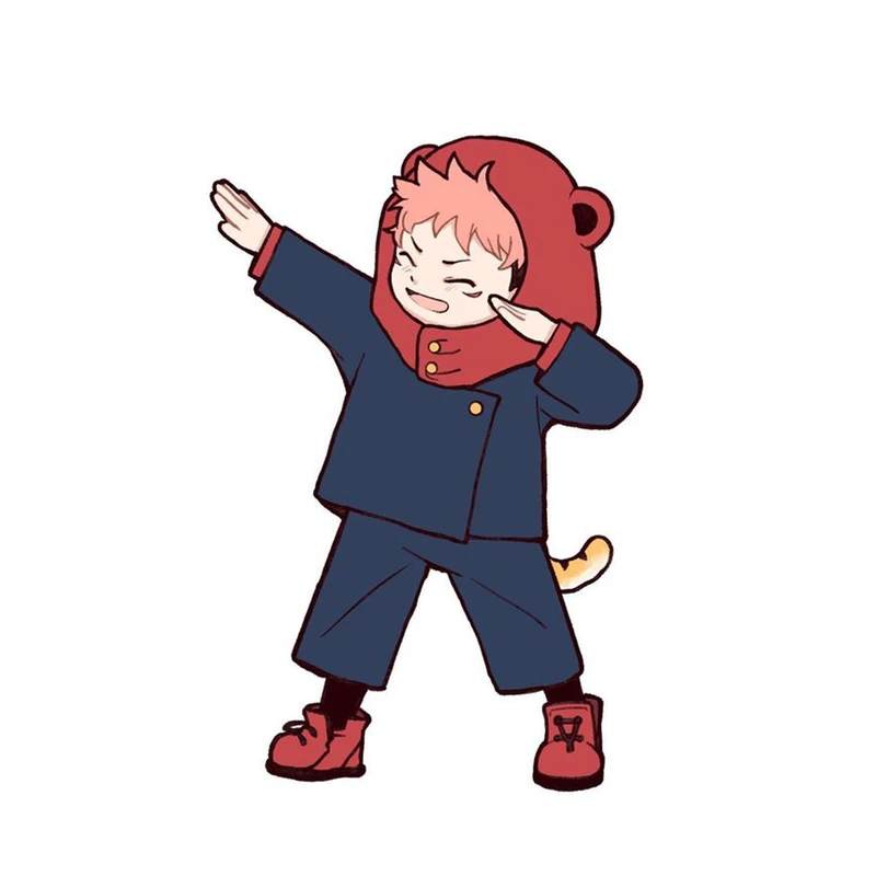استیکر لپ تاپ و موبایل مدل انیمه طرح جوجوتسو کایسن ایتادوری یوجی jujutsu kaisen yuji itadori کد 642