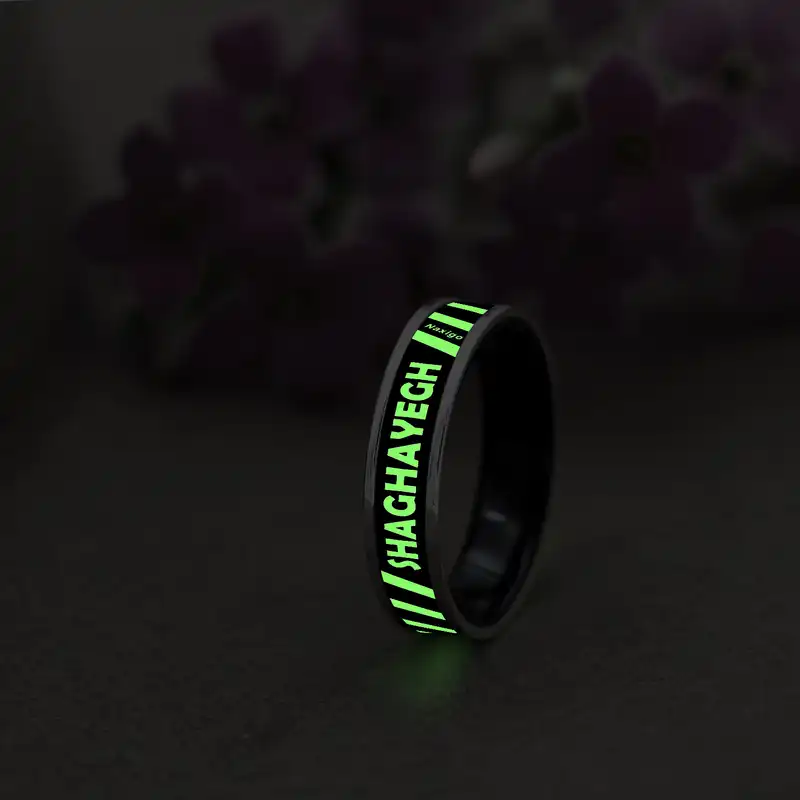 انگشتر ناکسیگو مدل شب تاب طرح شقایق کد RB15809