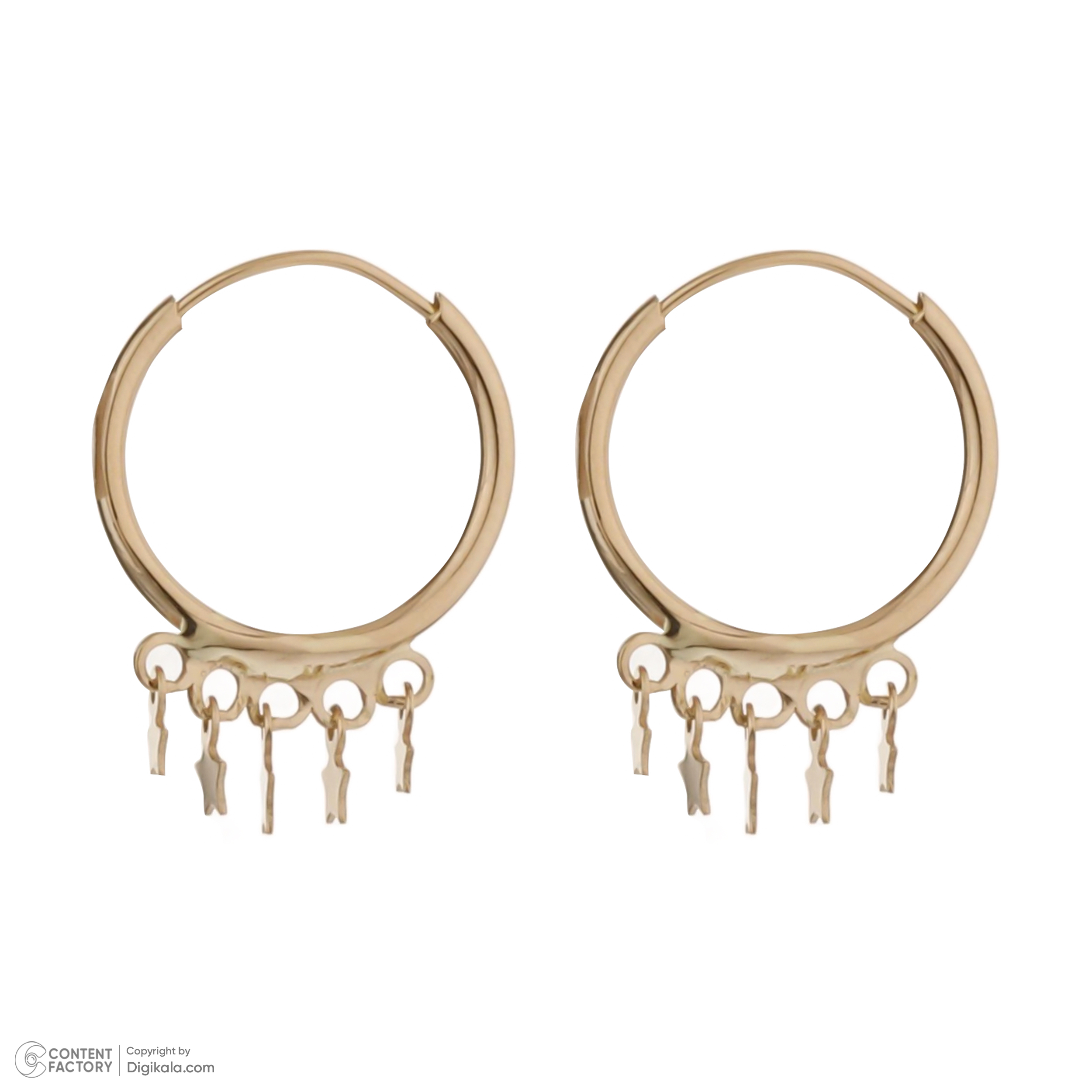 گوشواره طلا 18 عیار زنانه طلای مستجابی مدل 10116