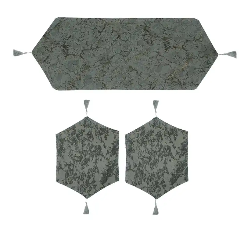 رومیزی مدل پتینه طرح سنگی مجموعه 3 عددی