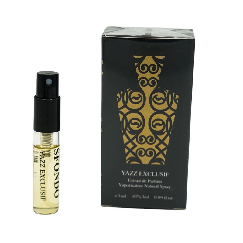 عطر جیبی اسفوندو پرفیوم مدل YAZZ EXCLUSIF با رایحه تلخ حجم 3 میلی لیتر