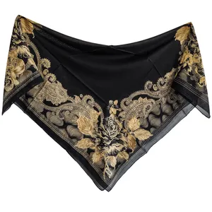 روسری زنانه مدل حریر نخ مجلسی کد  5510