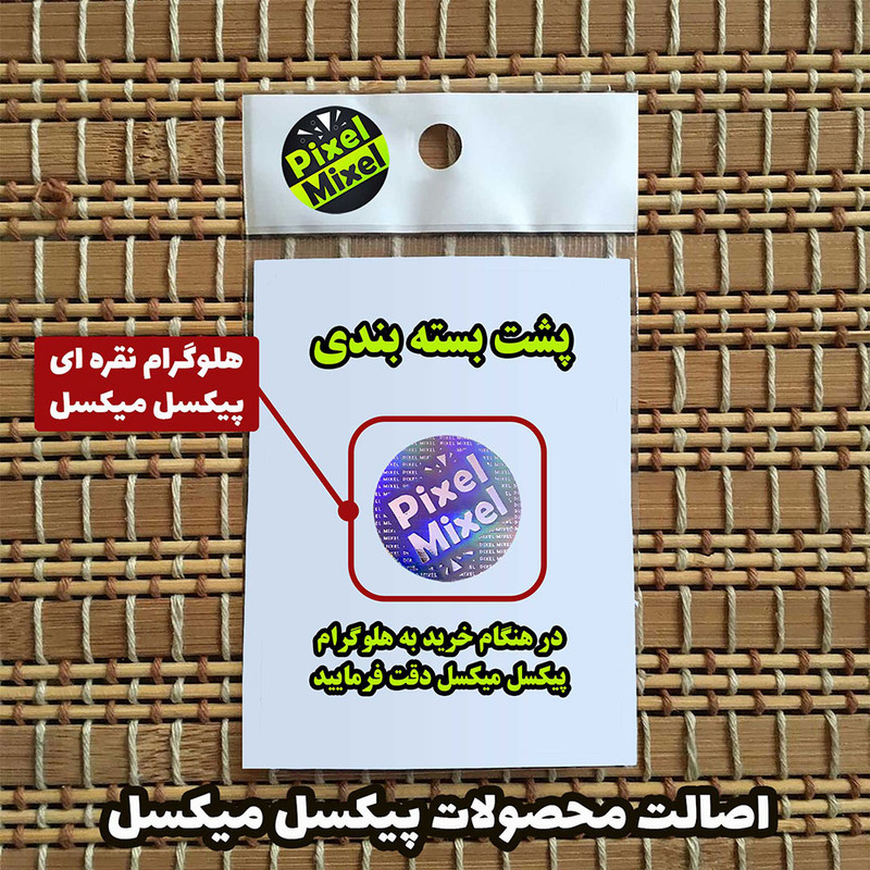 استیکر لپ تاپ پیکسل میکسل مدل دسته گل صورتی