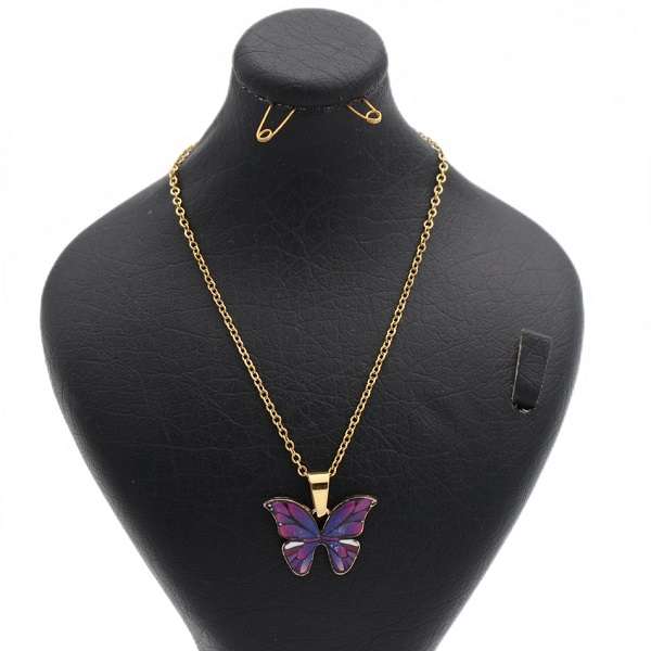 گردنبند دخترانه مدل پروانه کد 11508 گردنبند دخترانه مدل پروانه کد 11508