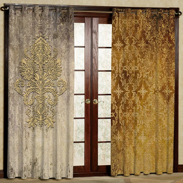 پرده مخمل پانچی کد 6192 سایز 280x140 سانتی متر