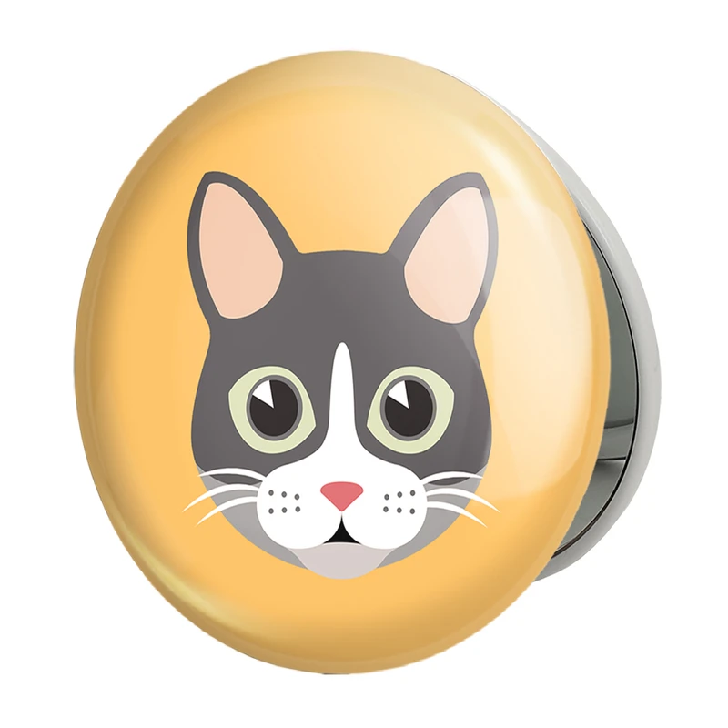 آینه جیبی خندالو طرح گربه مدل تاشو کد 5010 