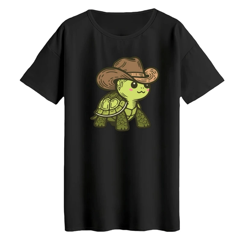 تی‌شرت لانگ آستین کوتاه زنانه مدل لاک پشت کارتونی کد01