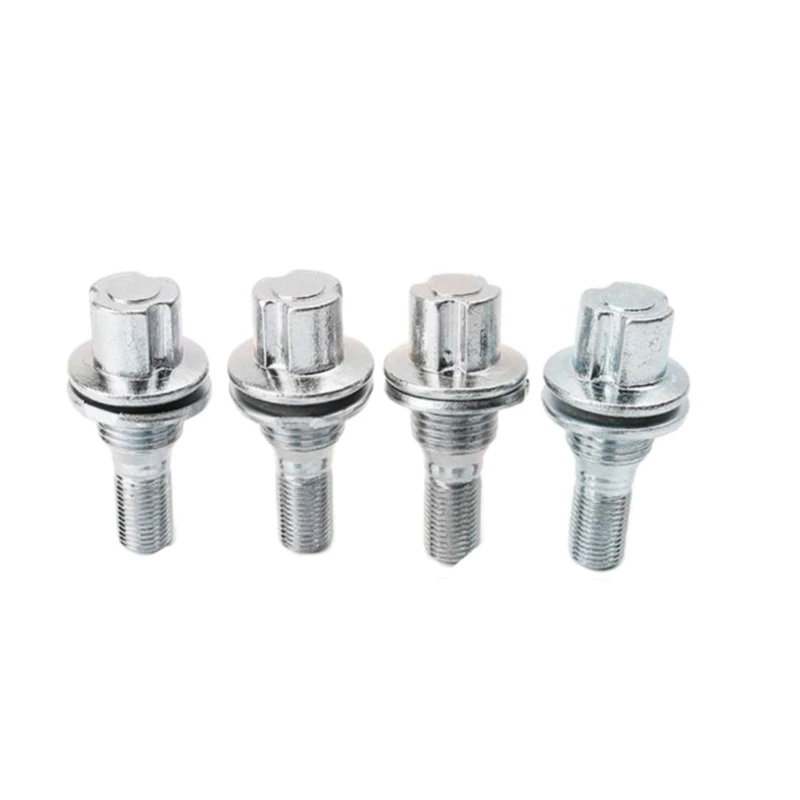 قفل رینگ خودرو کاربار مدل واشردار مخروطیCarBar_011 مناسب برای پژو 207 بسته 4 عددی