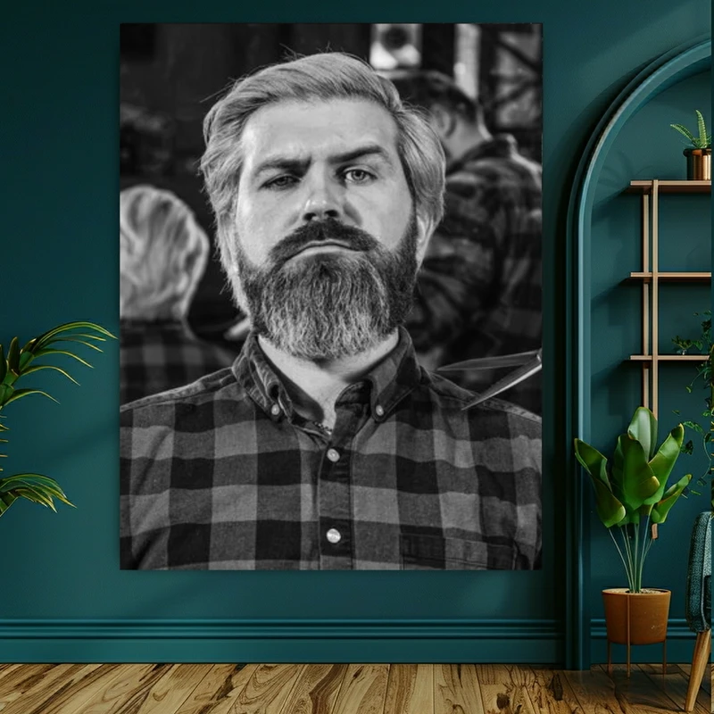  پوستر طرح آرایشگاه مردانه مدل چهره(2) کد GR1028