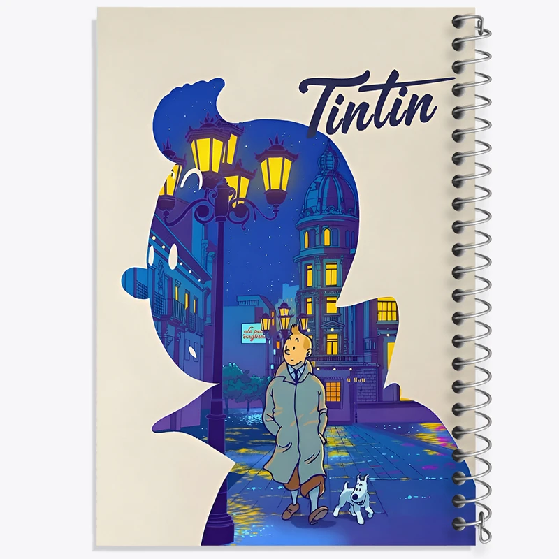 دفتر شطرنجی 50 برگ خندالو طرح ماجراهای تن تن کد N5071