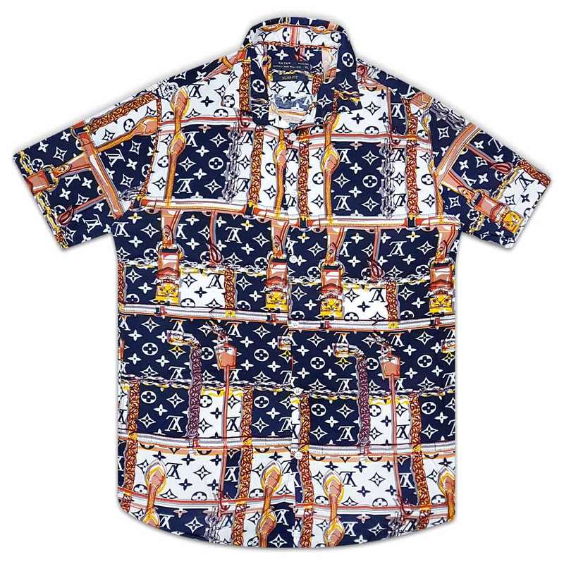 پیراهن آستین کوتاه مردانه مدل  هاوایی کد 124150-13