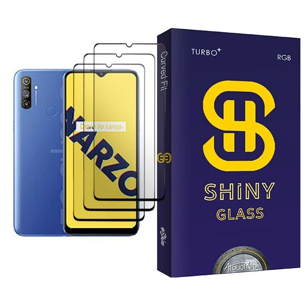 محافظ صفحه نمایش آتوچبو مدل Shiny Glass MIX003 مناسب برای گوشی موبایل ریلمی Narzo 10A بسته سه عددی
