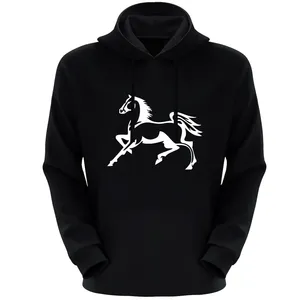 هودی مردانه مدل اسب F320 رنگ مشکی 