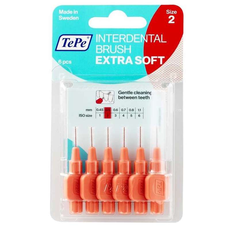 مسواک بین دندانی تهپه مدل EXTRA SOFT سایز 2 بسته 6 عددی مسواک بین دندانی تهپه مدل EXTRA SOFT سایز 2 بسته 6 عددی