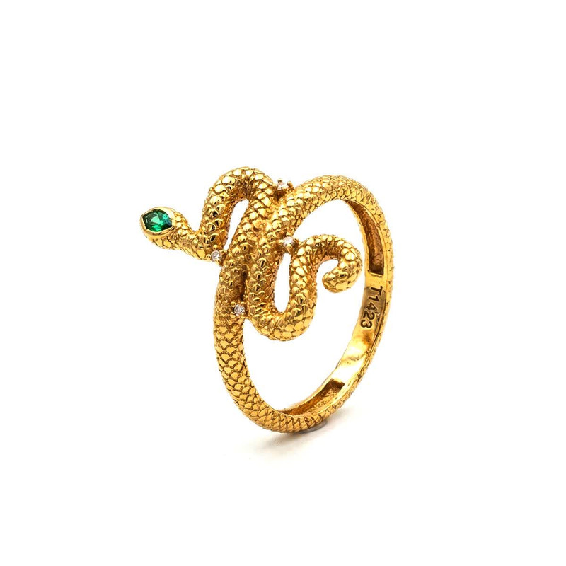 انگشتر طلا 18 عیار زنانه طلای عرفان مدل فالکون سایز 57