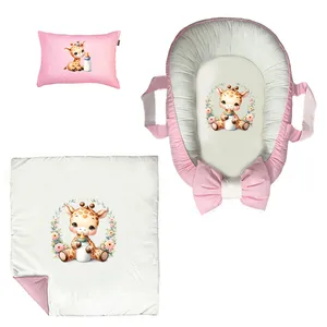سرویس خواب 3 تکه نوزاد پادآفرین مدل گارد محافظ طرح دخترانه کد PG095  