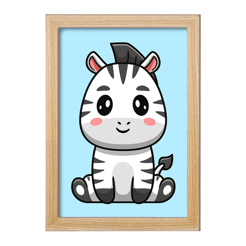 تابلو خندالو مدل حیوانات بامزه گورخر کد 29647