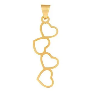 آویز گردنبند طلا 18 عیار زنانه قیراط طرح قلب کد GH3872