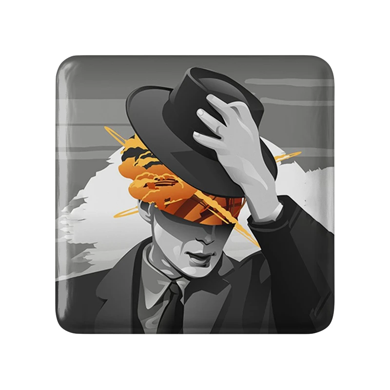 مگنت خندالو طرح اوپنهایمر Oppenheimer مدل مربعی کد 31014