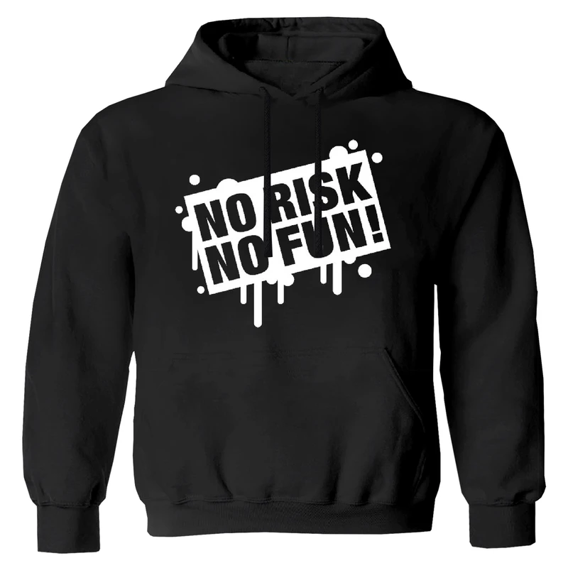 هودی پسرانه مدل کلاغ F55 NO RISK رنگ مشکی