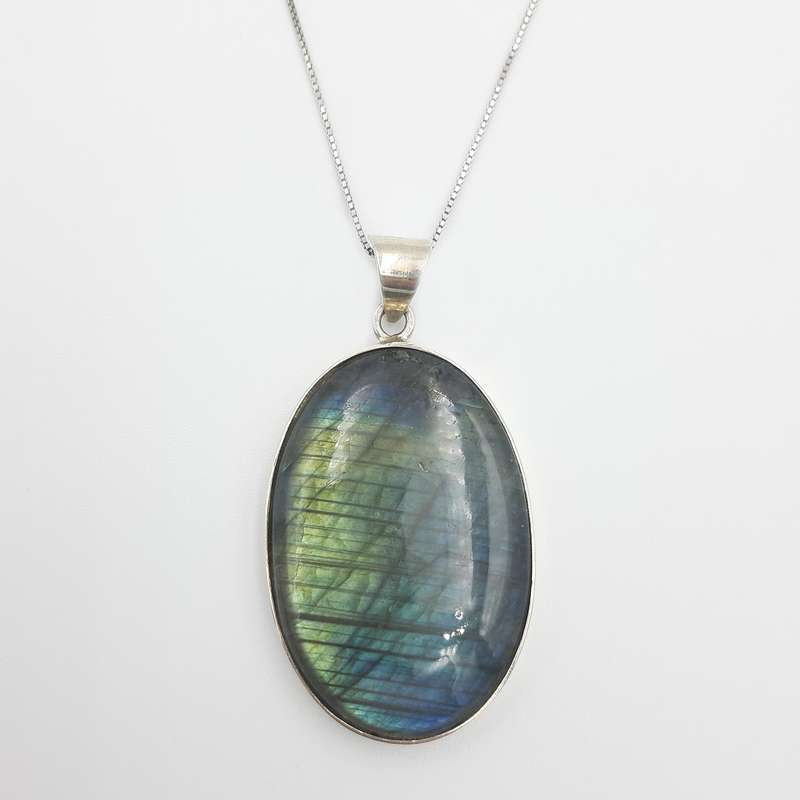 گردنبند نقره زنانه مدل لابرادوریت کد 20427