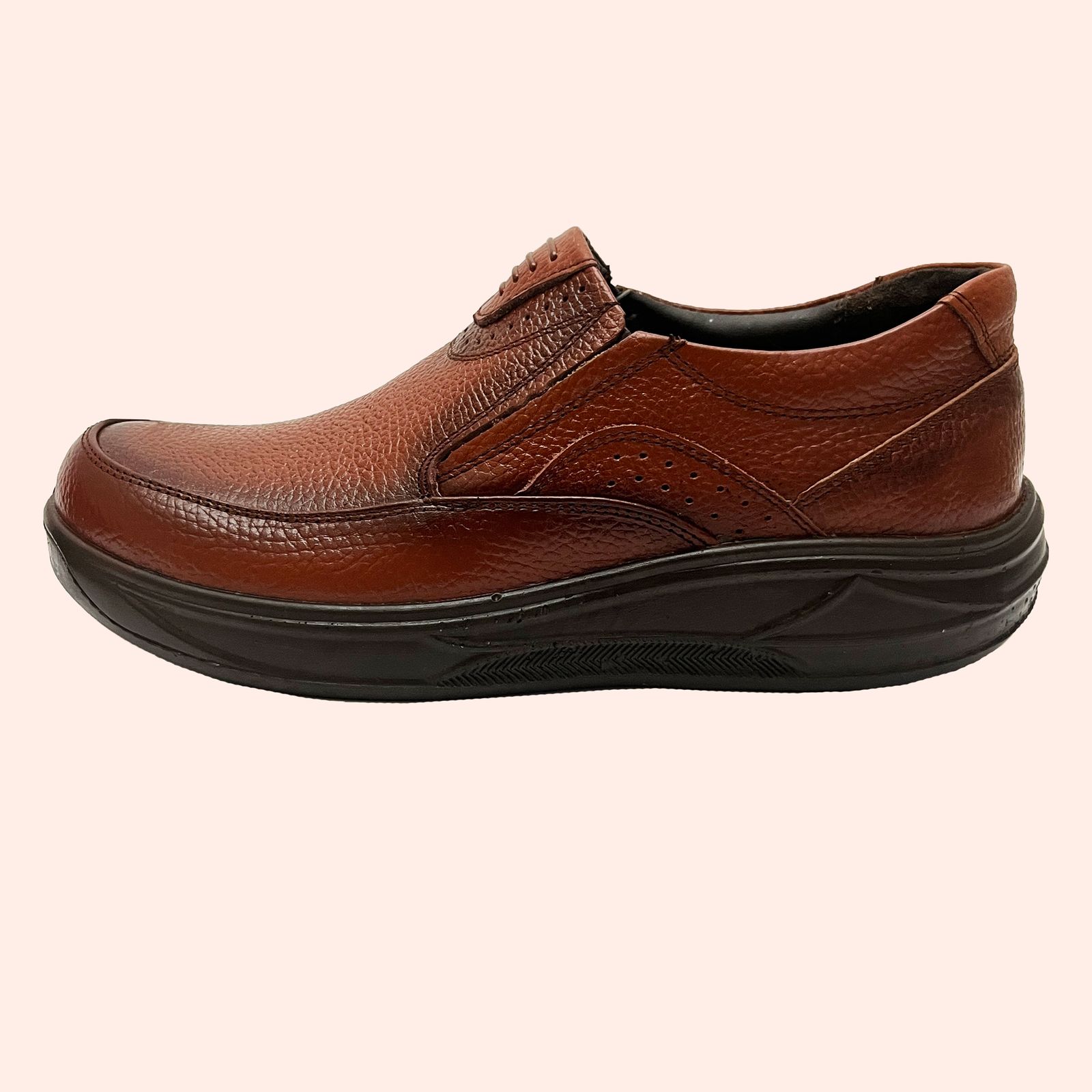 کفش طبی مردانه مدل چرمینه کد 4058 -  - 1