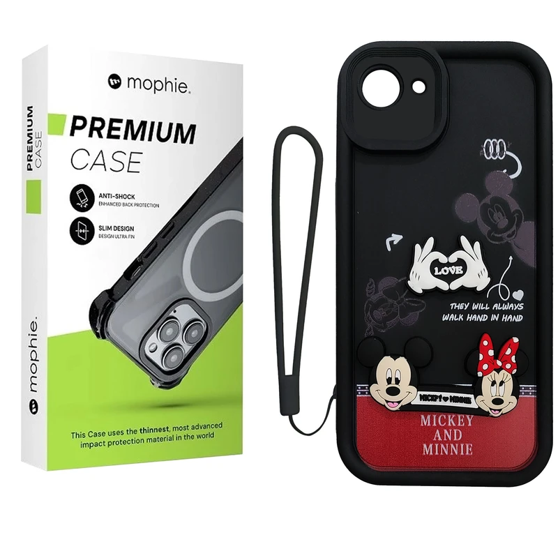 کاور موفی مدل Silicone Puffer Minni Mouse Strap مناسب برای گوشی موبایل ریلمی Re C30s به همراه بند