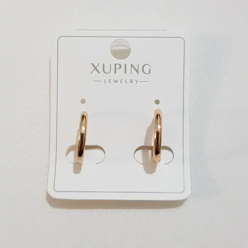 گوشواره زنانه ژوپینگ مدل حلقه ای ساده 410