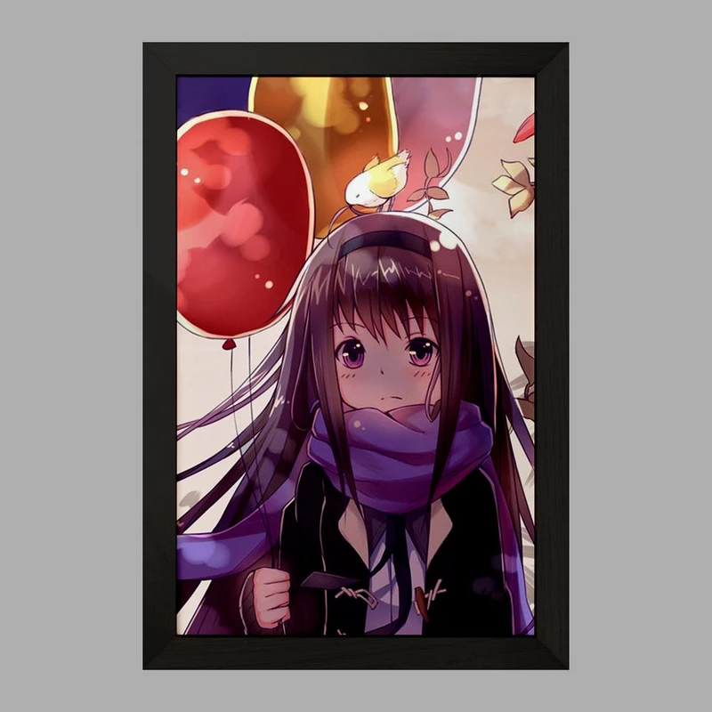 تابلو خندالو مدل همورا انیمه مادوکا مجیکا Madoka Magica  کد 18358