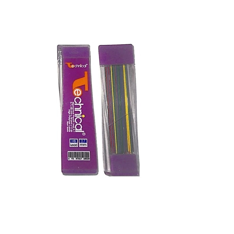 نوک مداد نوکی 0.7 میلی متری مدل Technical color 0.7 30pcs بسته 12 عددی نوک مداد نوکی 0.7 میلی متری مدل Technical color 0.7 30pcs بسته 12 عددی
