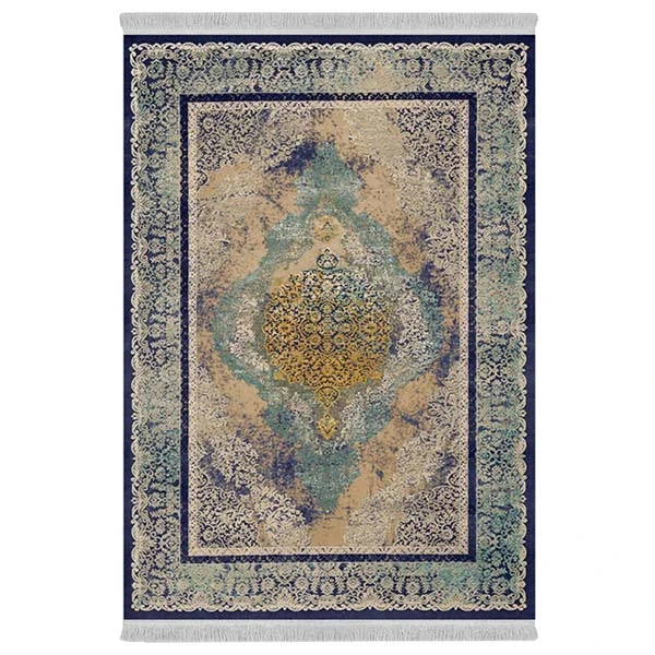 فرش پارچه‌ای دفه مدل فرشینه هازان مخمل طرح فانتزی کد 3114