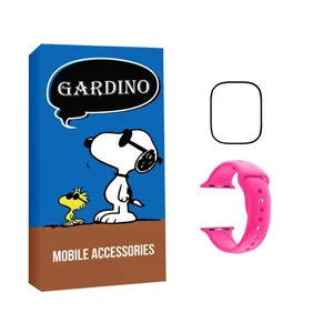 بند گاردینو مدل سیلیکونی مناسب برای اپل واچ ULTRA سایز 49 میلی متری به همراه محافظ صفحه نمایش