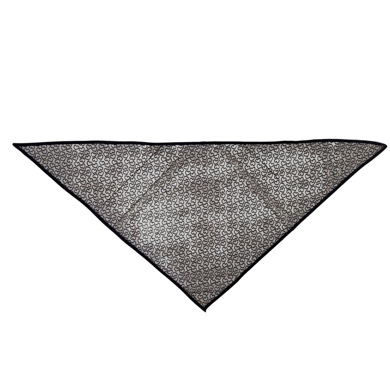 روسری زنانه مدل سه گوش توری طرح قلب