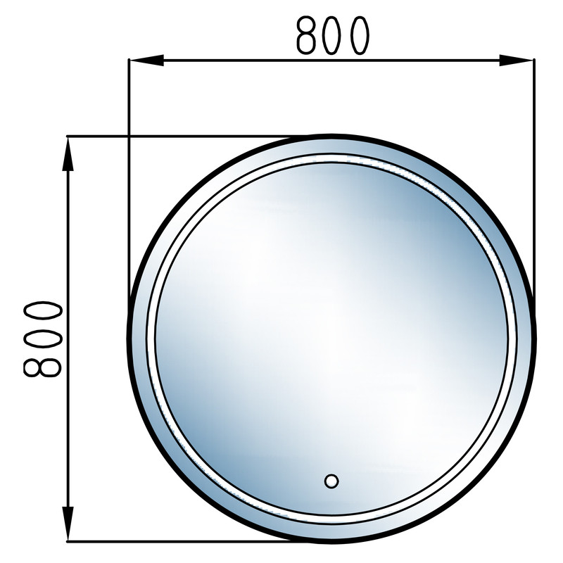 آینه بک لایت آسان نصب فارابی مدل تک تاچ کد CR14T131/1