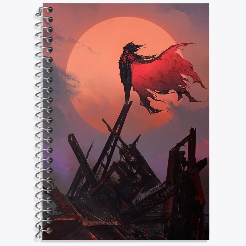دفتر زبان 50 برگ خندالو مدل سه خط طرح بازی فاینال فانتزی (Final Fantasy) کد 31303