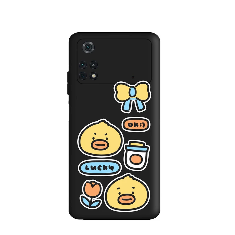 کاور قاب گارد طرح جوجه طلایی کد t6097 مناسب برای گوشی موبایل شیائومی Poco M4 Pro 4G