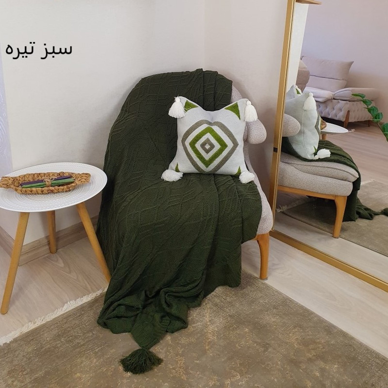 شال مبل ایکیان هوم مدل شقایق سایز 165x185 سانتی متر
