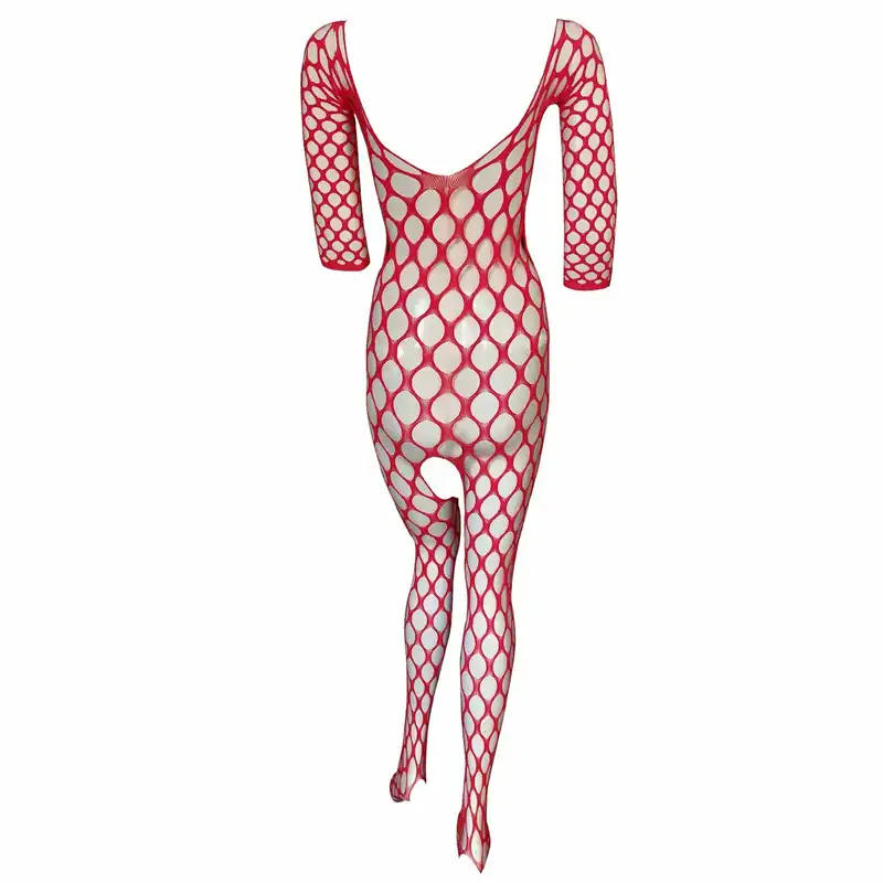 لباس خواب زنانه مدل یکسره زنبوری بدون فاق کد 038  رنگ قرمز