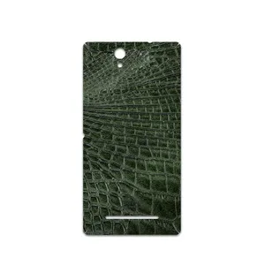 MAHOOT Green-Crocodile-Leather Cover Sticker for Sony Xperia C3 Dual