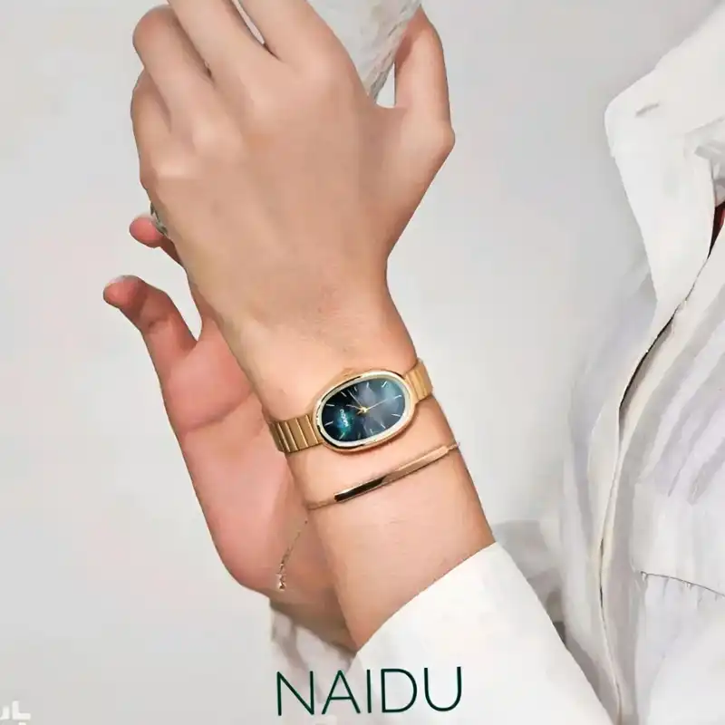 ساعت مچی عقربه ای زنانه مدل بند ریلی 02