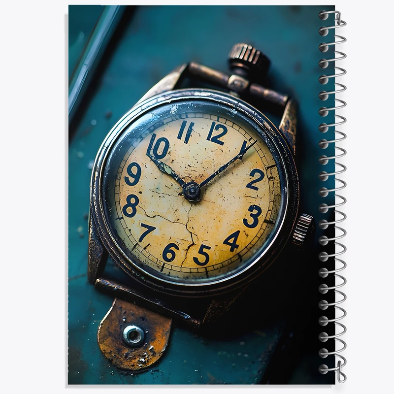 دفتر مشق 100 برگ خندالو طرح ساعت قدیمی کد F7814