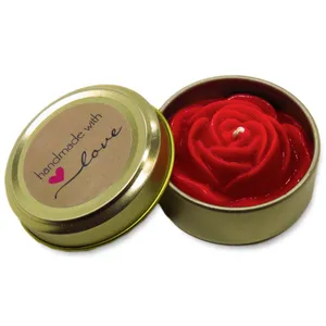 شمع دست ساز مدل معطر گل رز