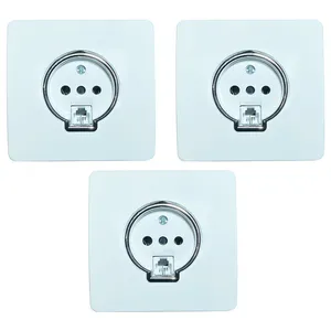 پریز تلفن صنایع آسیا الکتریک مدل SFD-SLV بسته 3 عددی