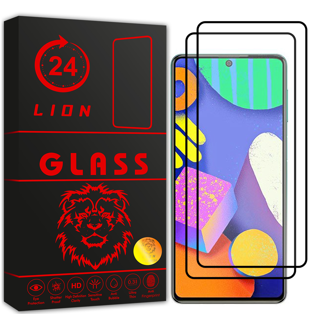 محافظ صفحه نمایش لاین مدل RT007 مناسب برای گوشی موبایل سامسونگ Galaxy F62 4G بسته دو عددی
