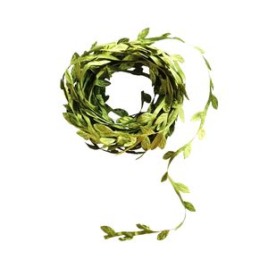 ریسه برگ پارچه‌ای گل مصنوعی، طول 12 متر، طول هر برگ 1.5 سانتی‌متر، وزن 10 گرم، مناسب تزئین تاج و لباس کودکان و نوجوانان