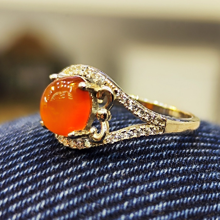 انگشتر نقره زنانه مدل عقیق یمانی کد 3362 انگشتر نقره زنانه مدل عقیق یمانی کد 3362