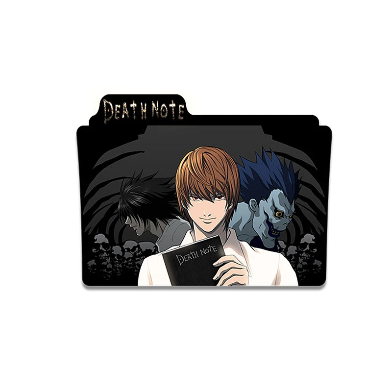 استیکر لپ تاپ بادکنک آبی طرح انیمه دفترچه مرگ مدل Light Yagami