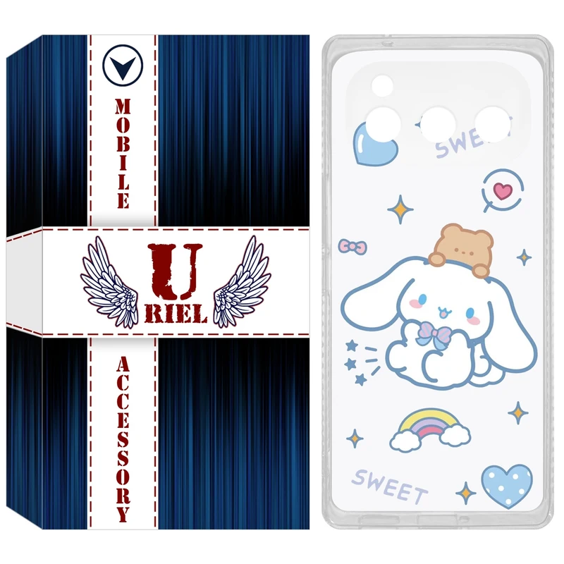 کاور یوریل مدل Clear کد 24 طرح خرگوش بامزه مناسب برای گوشی موبایل داریا Bond